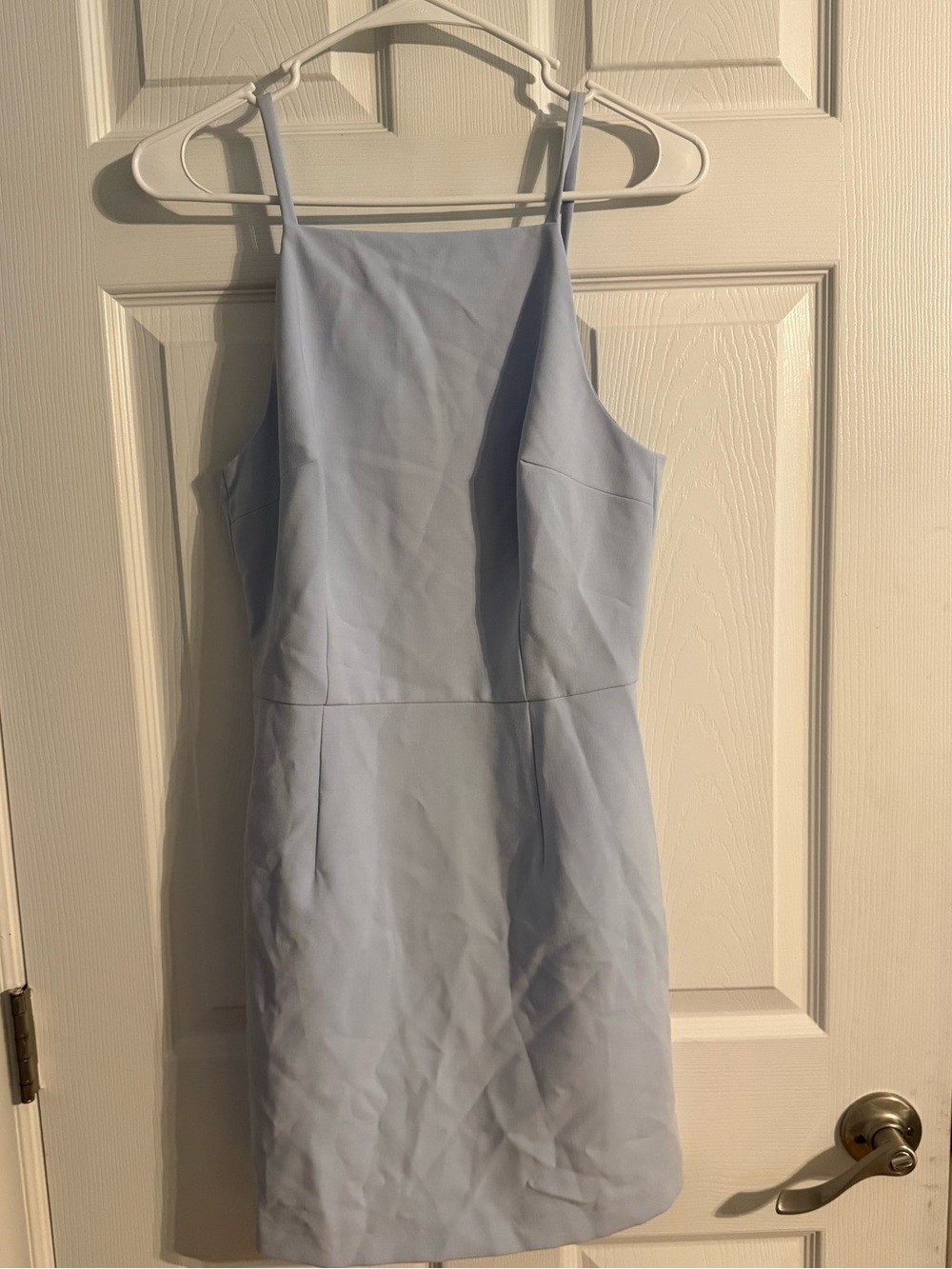 French Connection Light Blue Mini Dress Square Neck Size 6